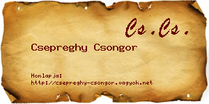 Csepreghy Csongor névjegykártya